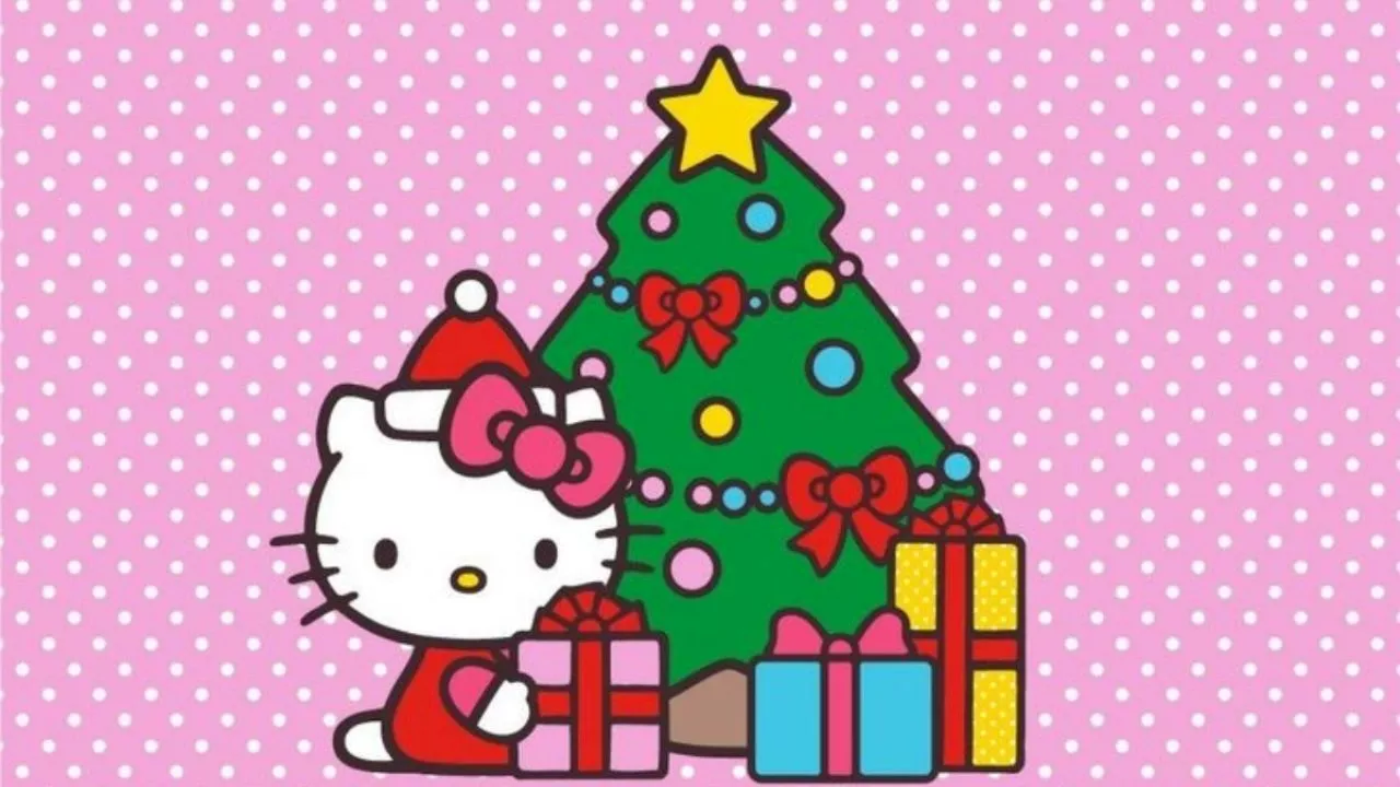 Diez dibujos navideños de Hello Kitty para colorear e imprimir esta Navidad