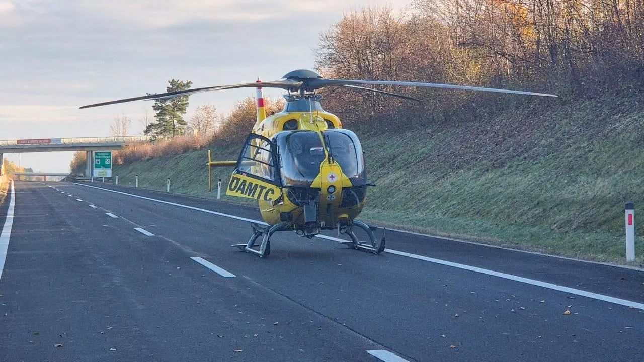 Crash nach medizinischem Notfall – Autobahn gesperrt