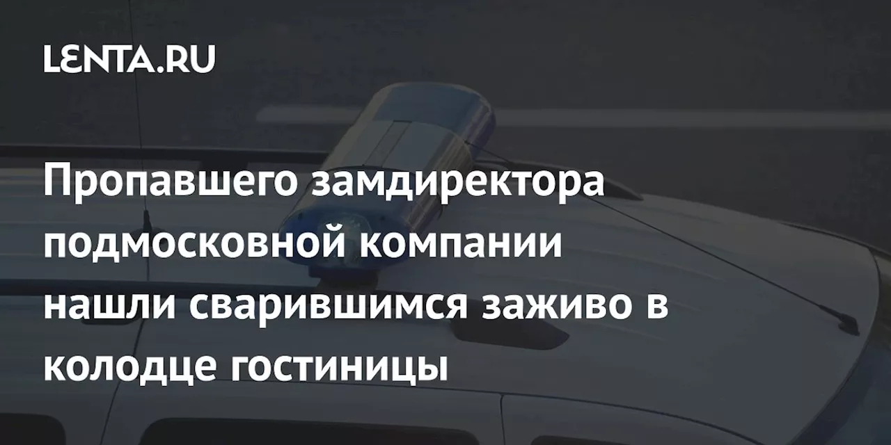 Пропавшего замдиректора подмосковной компании нашли сварившимся заживо в колодце гостиницы