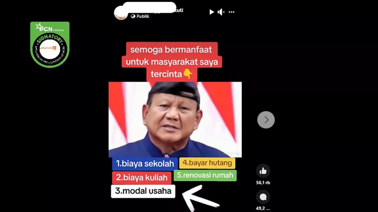 Presiden Prabowo dan Kabinetnya Dijadikan Bahan Hoaks, Simak Daftarnya