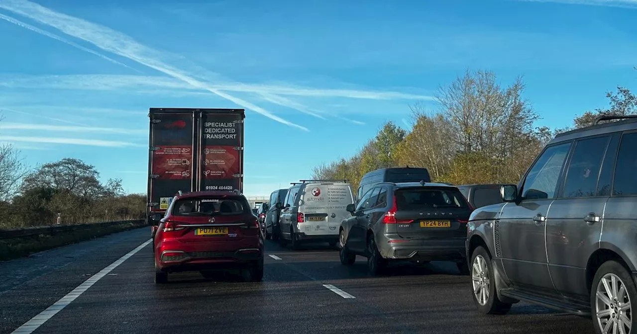 Live M65 updates with delays and 'crawling traffic' on motorway