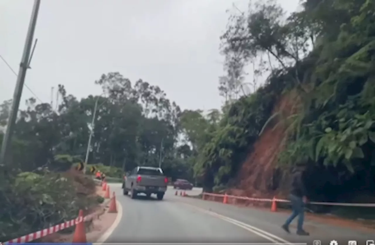 Landslide at Jalan Besar, Tanah Rata-Ringlet: Affected route in Cameron Highlands reopened to vehicles (VIDEO)