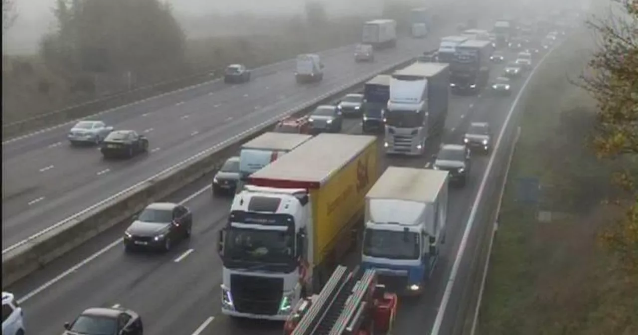 M6 LIVE traffic updates: Long queues building with lane shut after crash