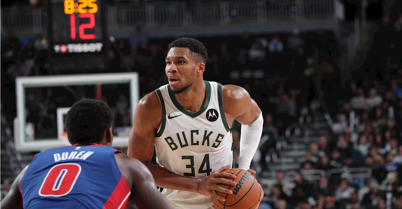 Bucks' Giannis Antetokounmpo drops NBA season high 59 points vs. Pistons 