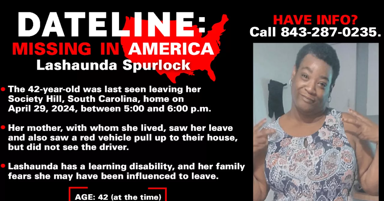 Lashaunda Spurlock missing from Society Hill, South Carolina since April 2024