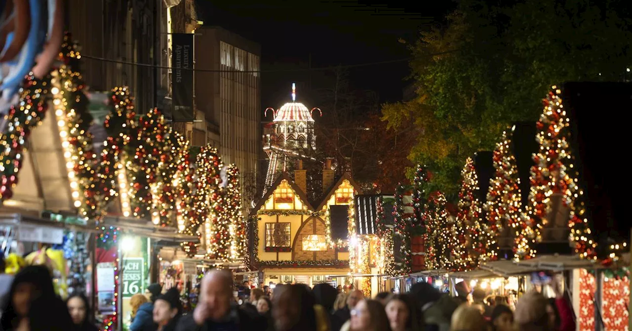 Winter Wonderland pictures as Christmas lights switched on