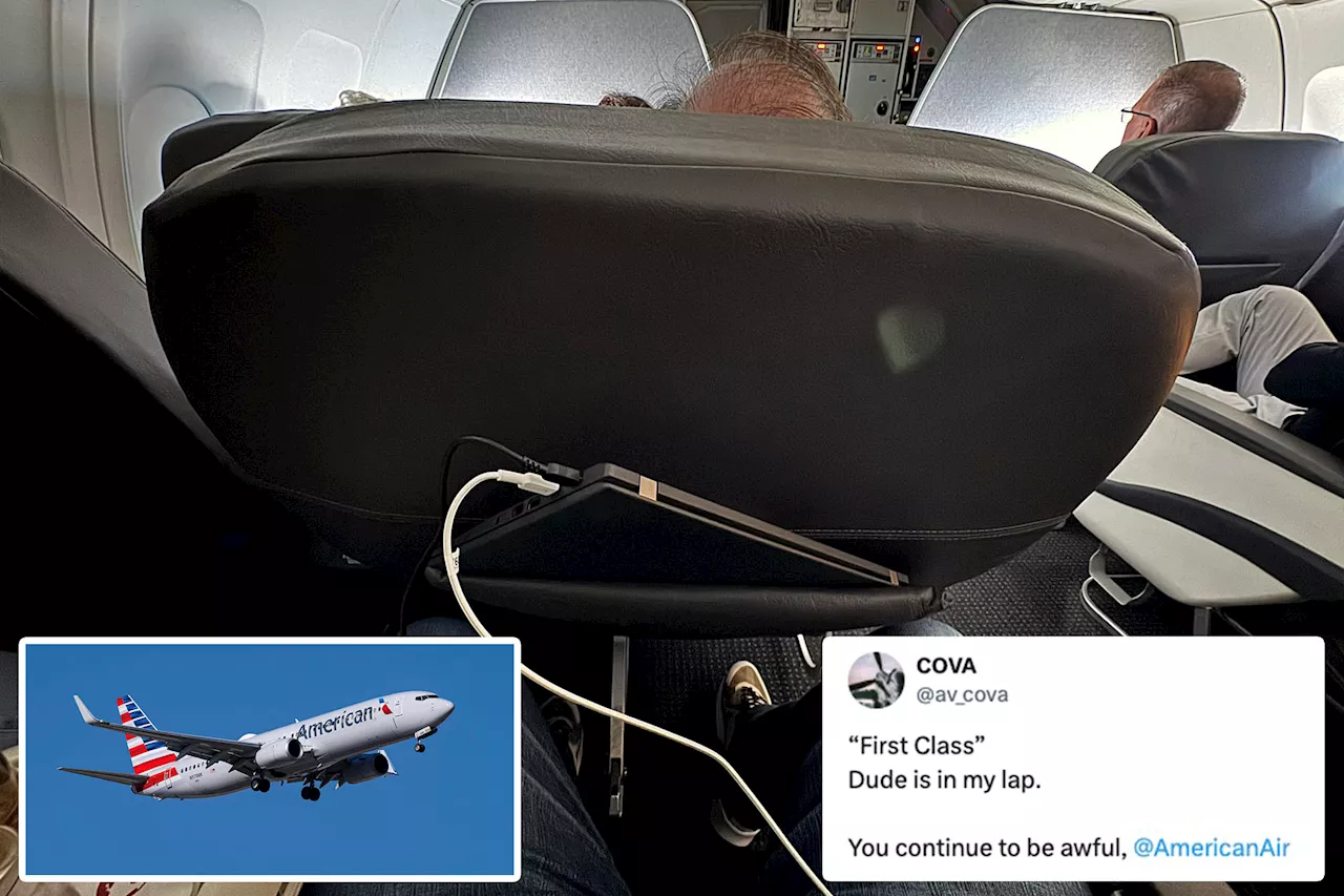 American Airlines passenger rages over first-class seat that reclines too far: 'In my lap'