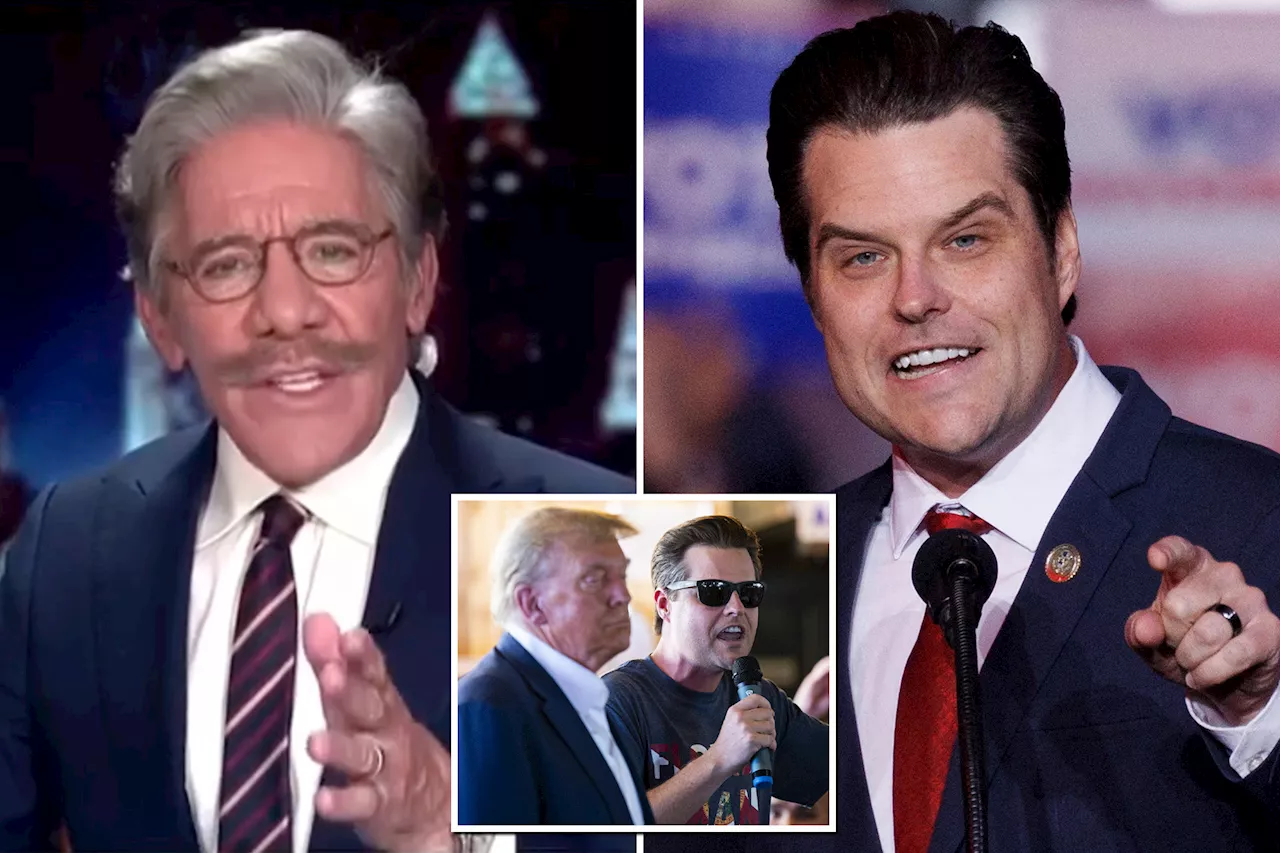 Geraldo Rivera claims he 'threw up' after hearing Matt Gaetz was Trump's AG pick