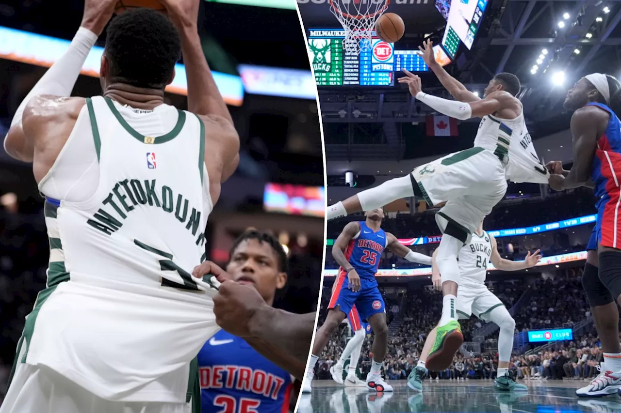 Pistons' Isaiah Stewart uses 'dangerous play' to stop Giannis Antetokounmpo