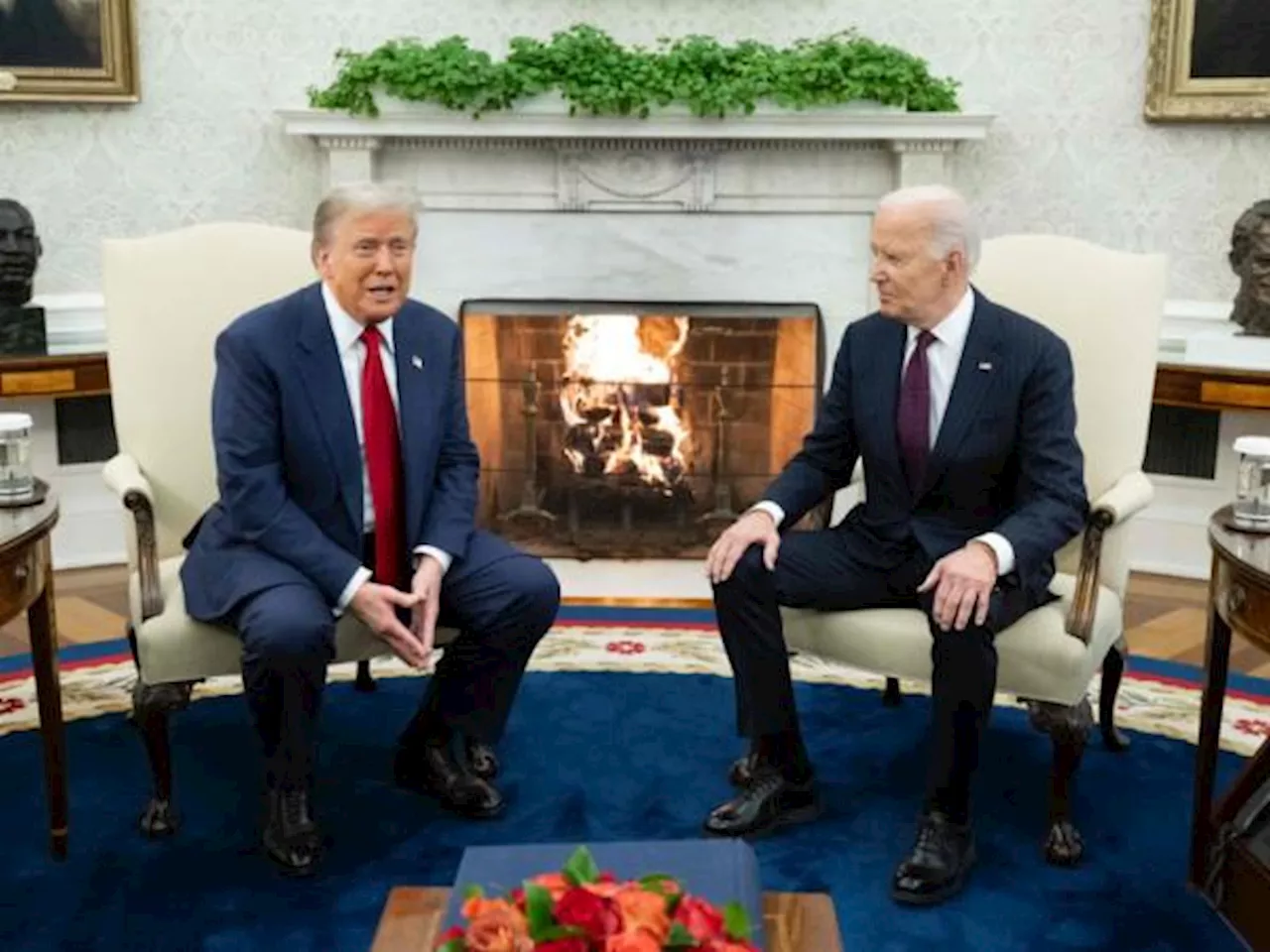 Así fue el primer encuentro de Joe Biden con Donald Trump en la Casa Blanca