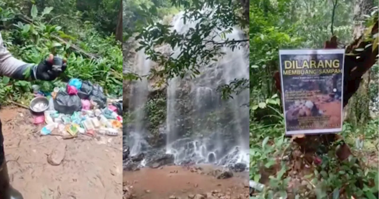 Individu Selar Sikap Orang Awam Buang Sampah Merata Sampai Jejas Pemandangan Di Air Terjun