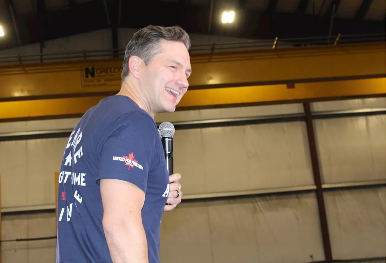 Opposition leader Poilievre speaks to large Castlegar gathering