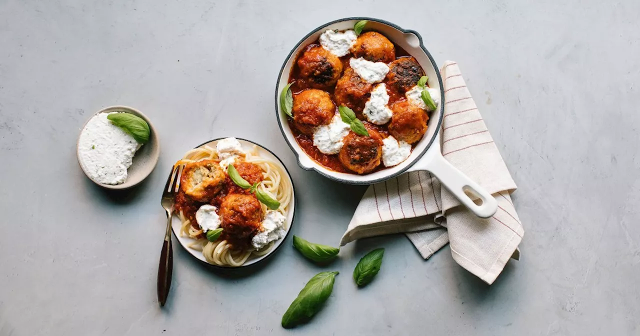 Skillet Eggplant Parmesan Meatballs Recipe