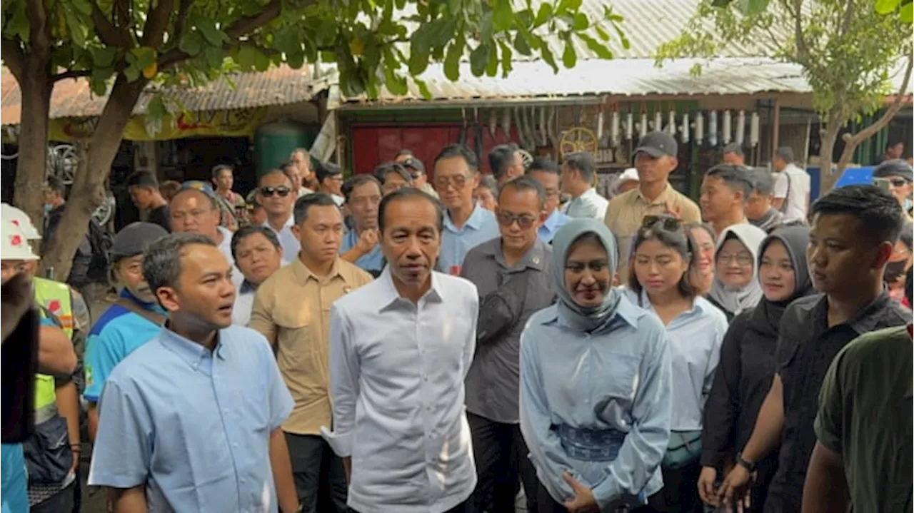 Jokowi dan Kaesang Turun Gunung 'Kampanyekan' Paslon Respati-Astrid di Pasar Klitikan Solo