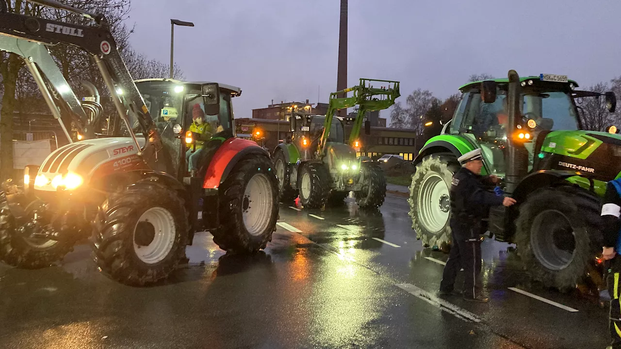 Bauern-Demo in Herford gegen ICE-Pläne