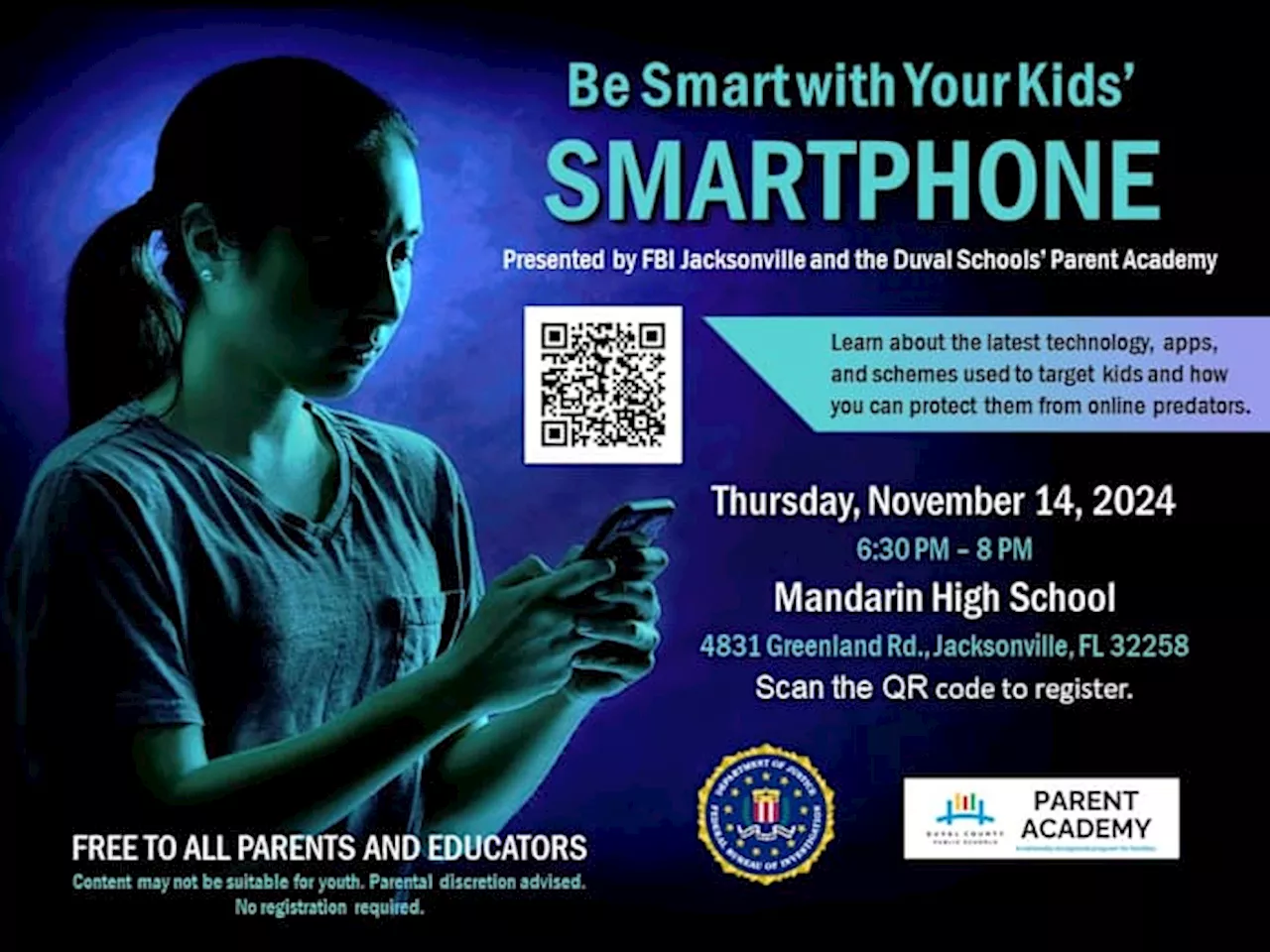 FBI, DCPS host ‘Be Smart with your Kids’ Smartphone' event at the Mandarin High School