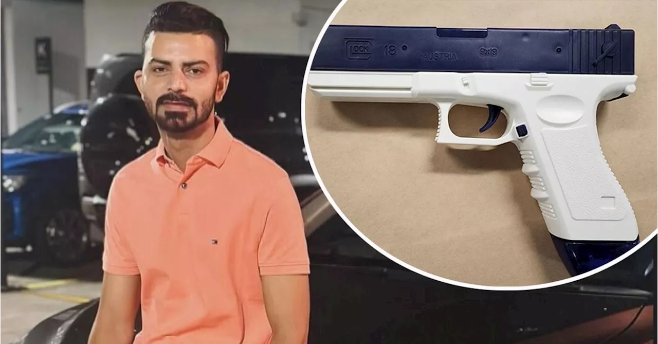 Rideshare driver 'lucky he wasn't shot' after waving water pistol near NSW parliament