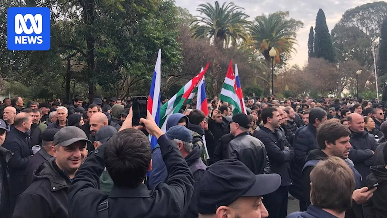 Protesters clash in Georgian breakaway region of Abkhazia, forcing Russian investment bill to be scrapped