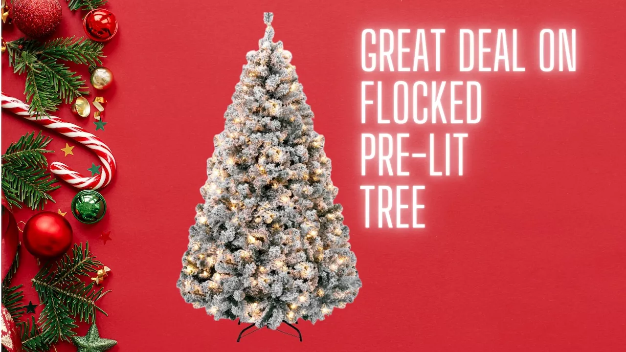 Walmart has an amazing deal on pre-lit flocked Christmas tree