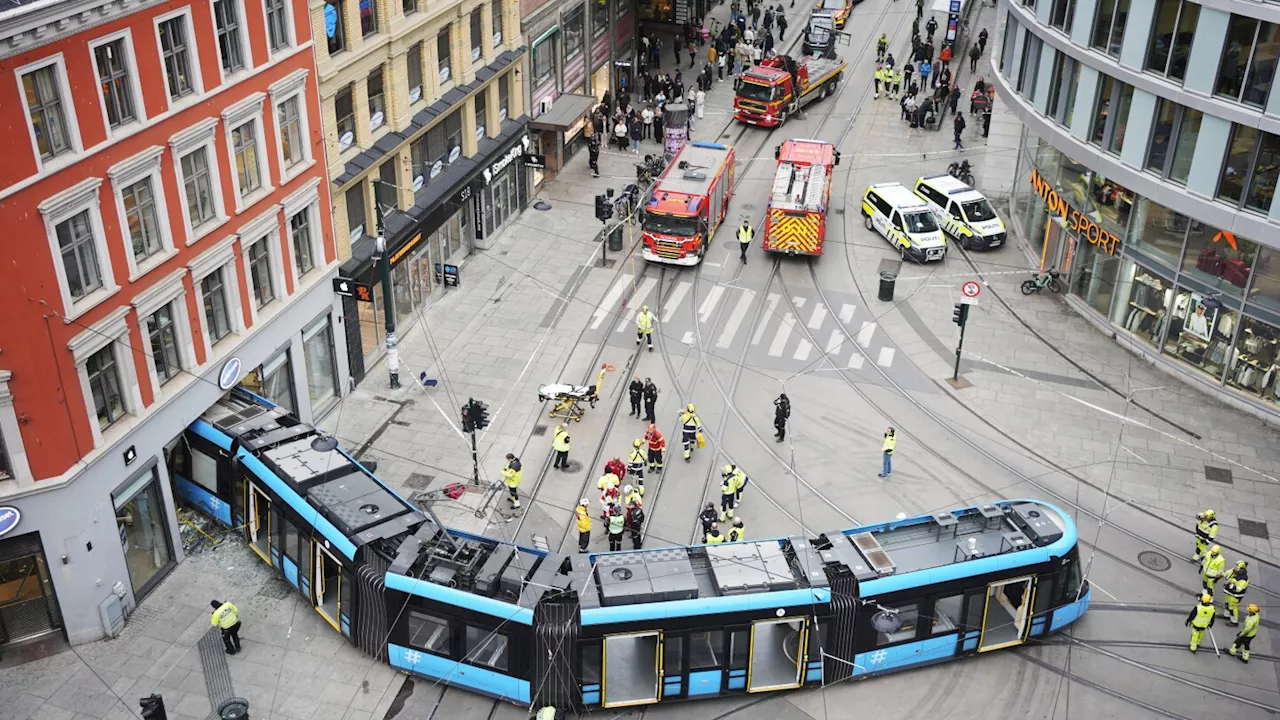 A tram driver who plowed into a shop in Norway says he lost consciousness ahead of the crash