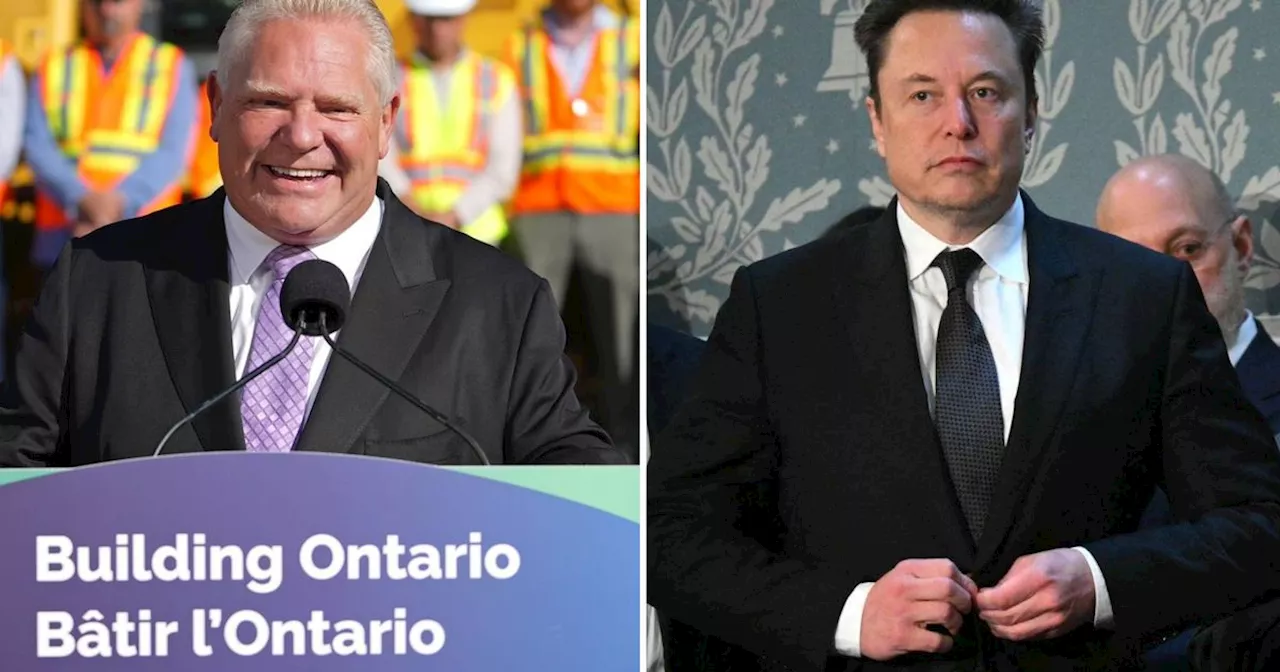 Ontario strikes $100 million deal with Elon Musk