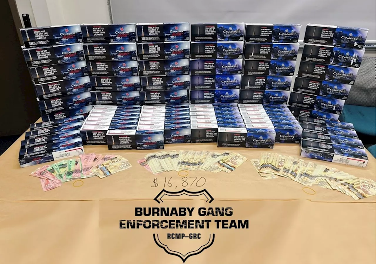 Burnaby RCMP gang squad seizes kilograms of meth, illegal smokes, Tesla