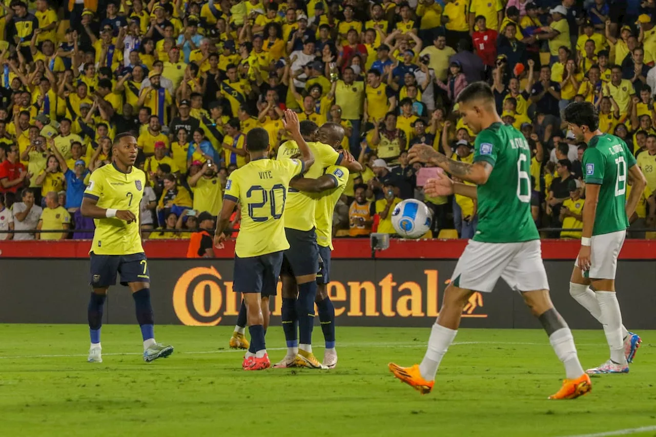 Ecuador aplasta a Bolivia en Eliminatorias y se agranda para el duelo ante Colombia