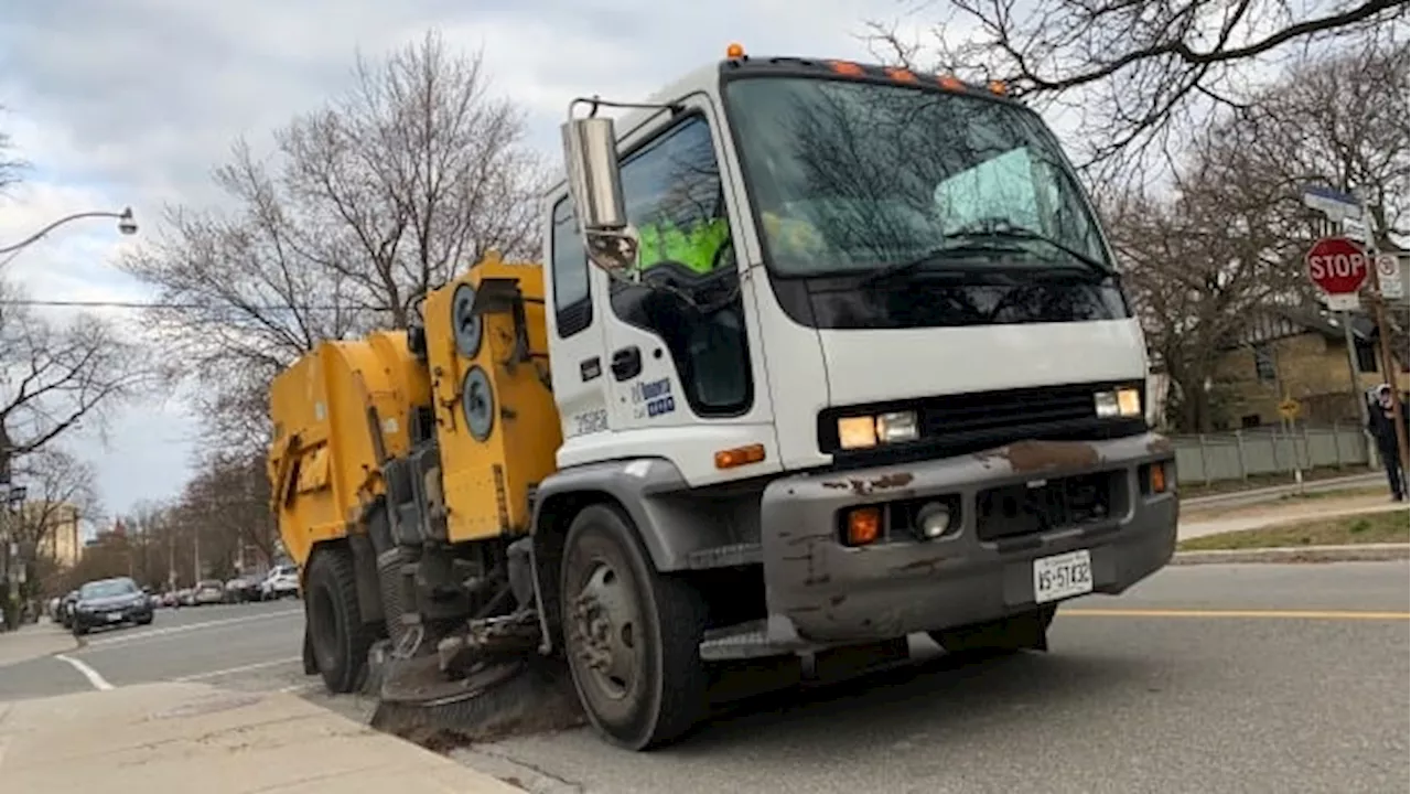 GTA street sweeper winds up in Barrie ditch, man charged with drunk driving