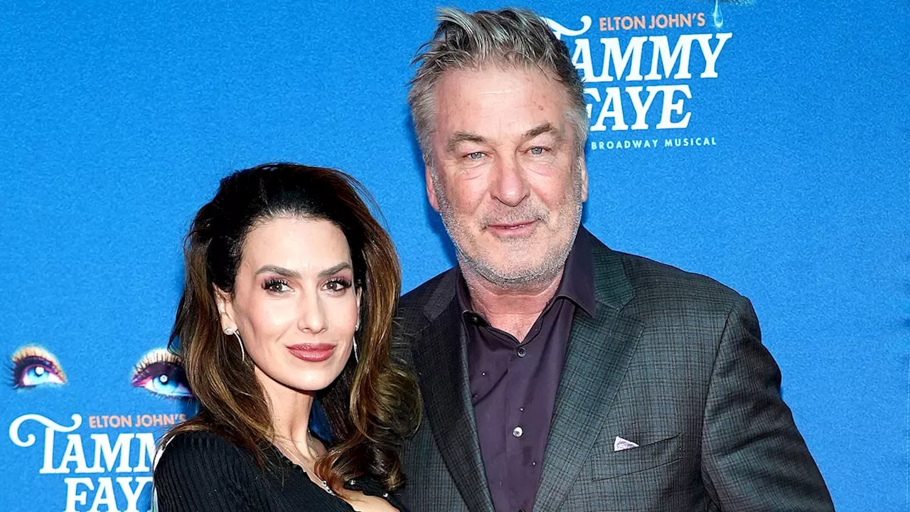 Busty Hilaria Baldwin flashes cleavage with husband Alec at Tammy Faye Broadway opening night