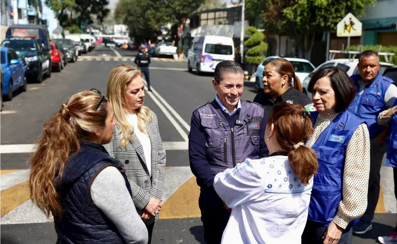 Giovani Gutiérrez inaugura obras de repavimentación en Coyoacán; busca romper récord de metros cuadrados restaurados