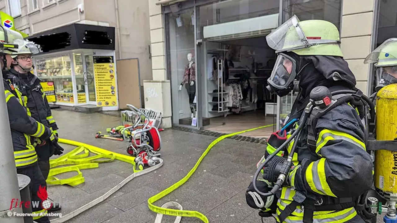 D: Brand einer Teeküche in der Fußgängerzone in Arnsberg