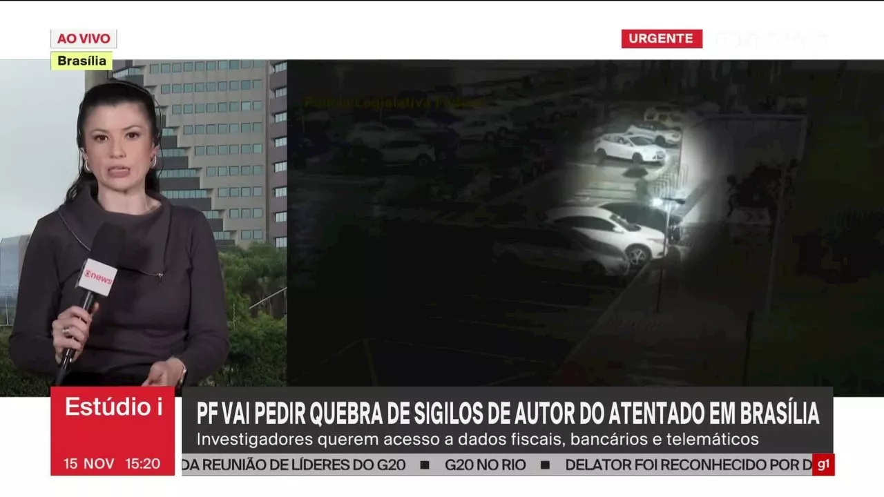 PF vai pedir quebra de sigilos de autor do atentado em Brasília | Blog da Andréia Sadi