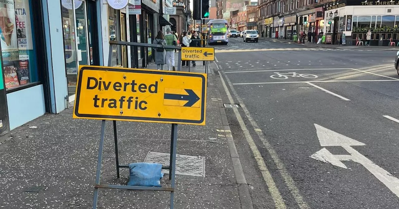 Glasgow locals left wondering where to go at west end diversion signs