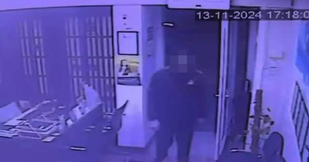 Moment callous man steals charity box from Glasgow letting agent caught on CCTV