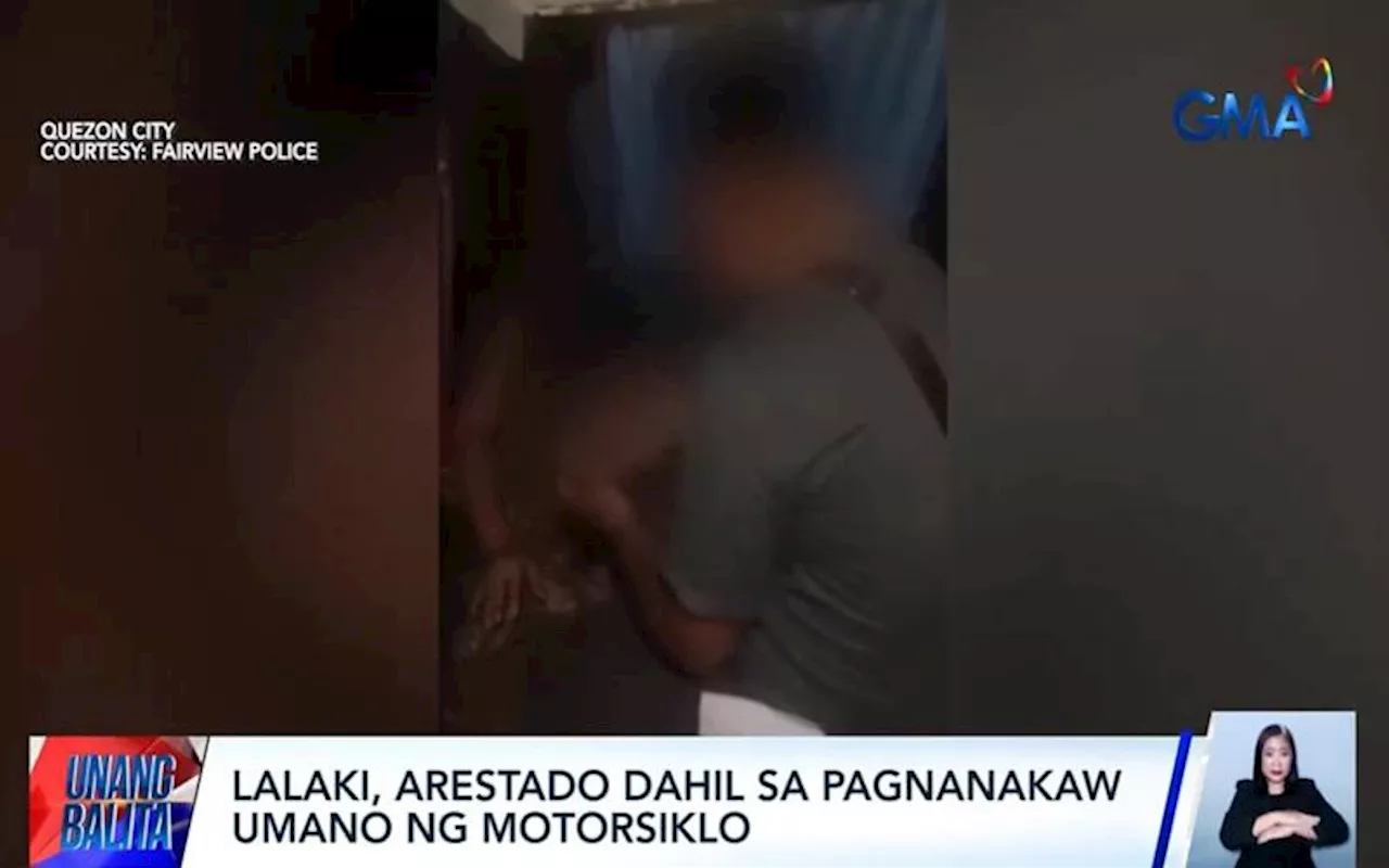 Lalaking nagnakaw umano ng motorsiklo para ipagyabang, huli sa QC