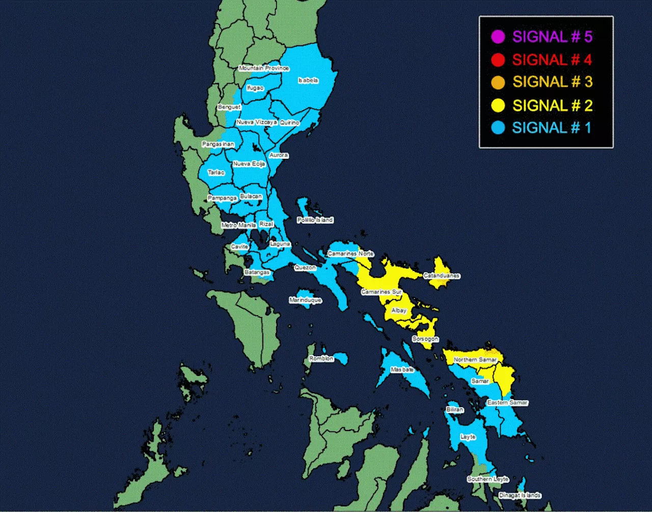 Pepito now stronger, Signal No. 3 over parts of Catanduanes, Northern Samar