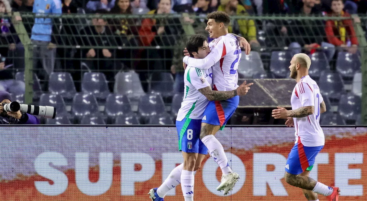 Nations League: l'Italia vince in Belgio 1-0 e vola ai quarti di finale, decisivo Tonali