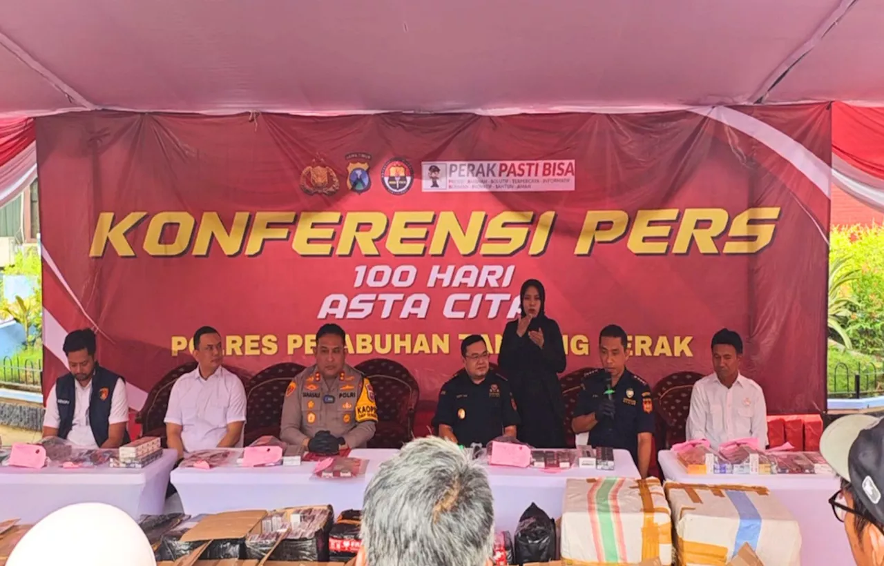 Bea Cukai & Polri Gagalkan Peredaran 7 Juta Batang Rokok Ilegal