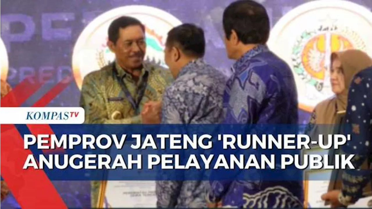 Pemprov Jateng Raih 'Runner-Up' di Anugerah Pelayanan Publik dari Ombudsman RI