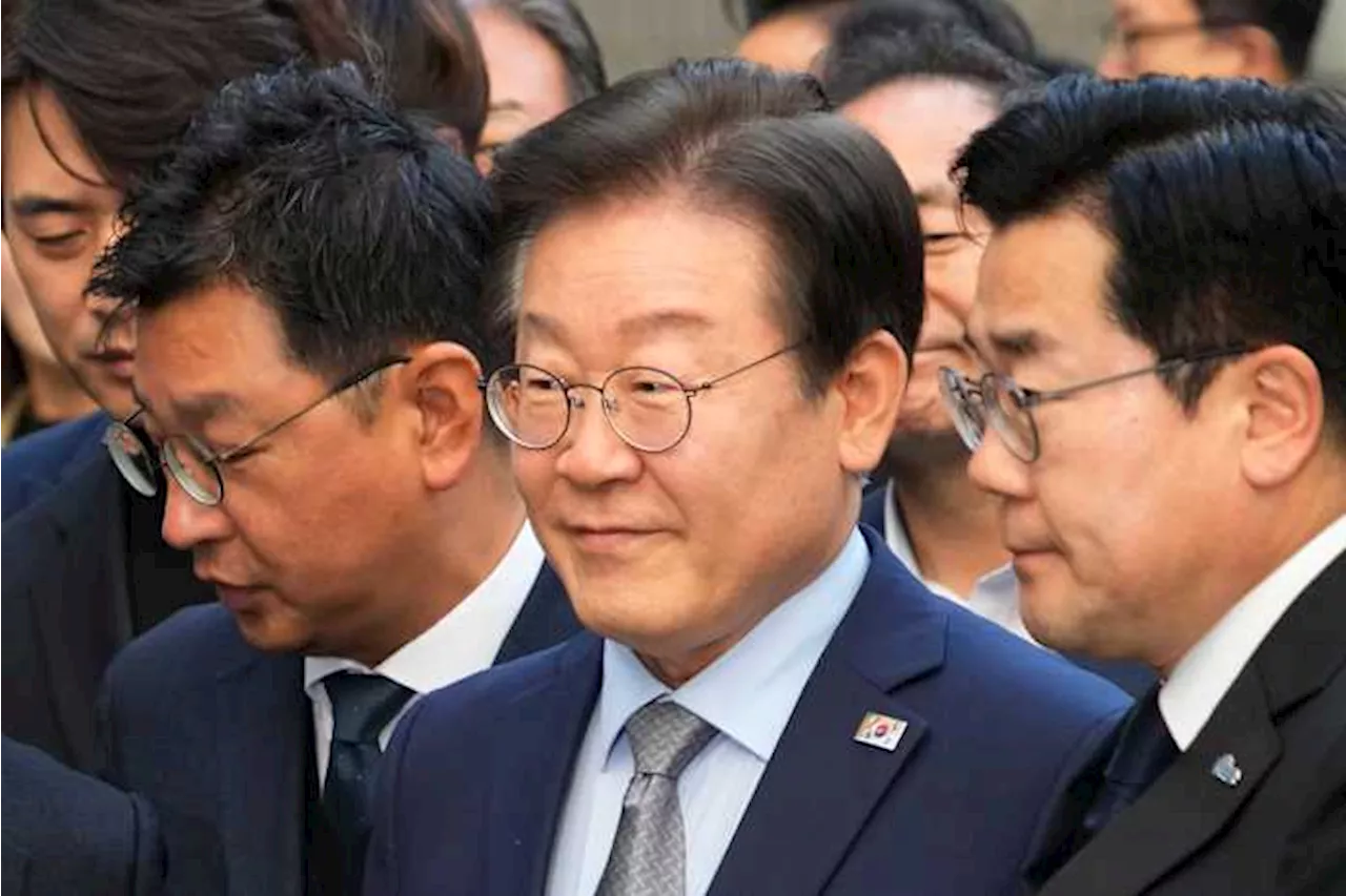 South Korean opposition leader gets a suspended jail term for violating election law