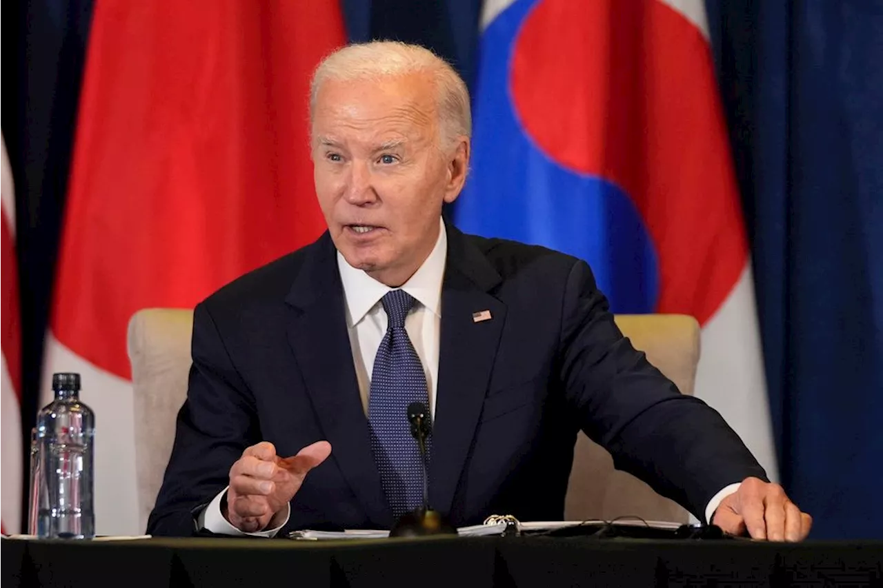 Biden praises cooperation at meeting with South Korean, Japanese leaders amid North Korea worries