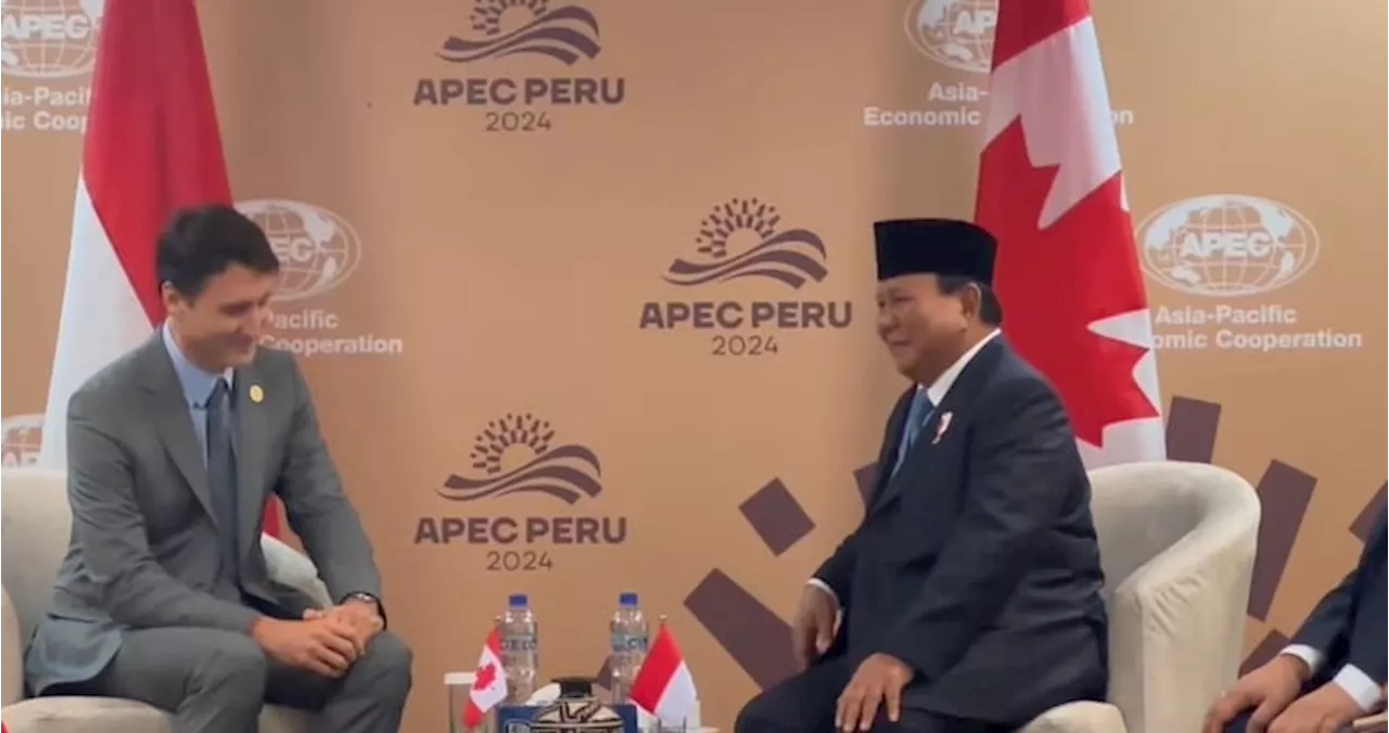 Momen PM Kanada Tunduk dan Hormat saat Bertemu Prabowo di APEC 2024