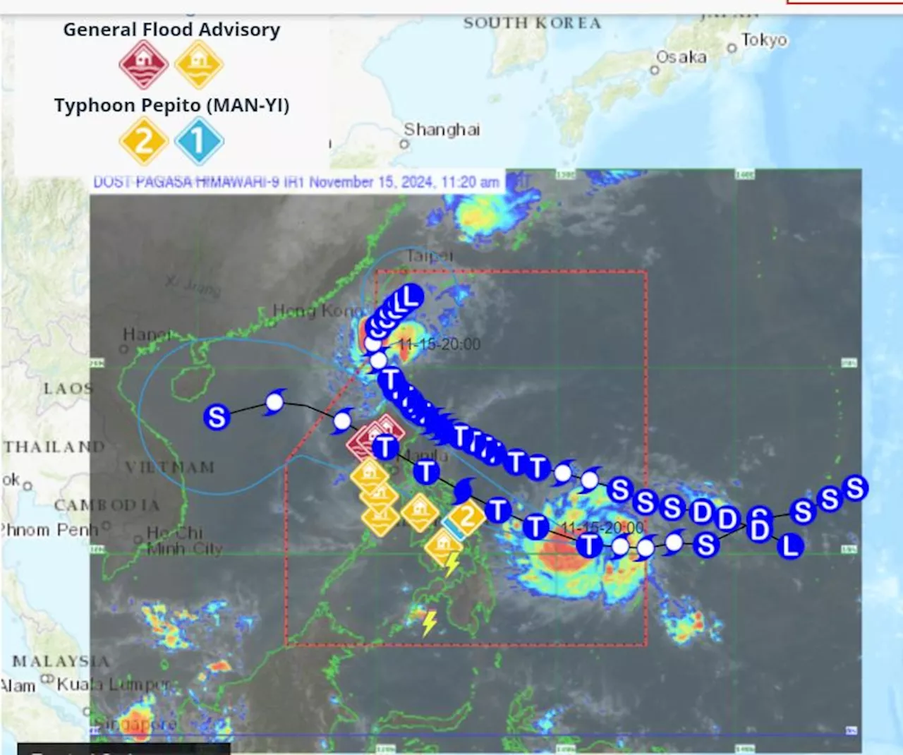 ‘Pepito’ strengthens into a typhoon, undergoes rapid intensification