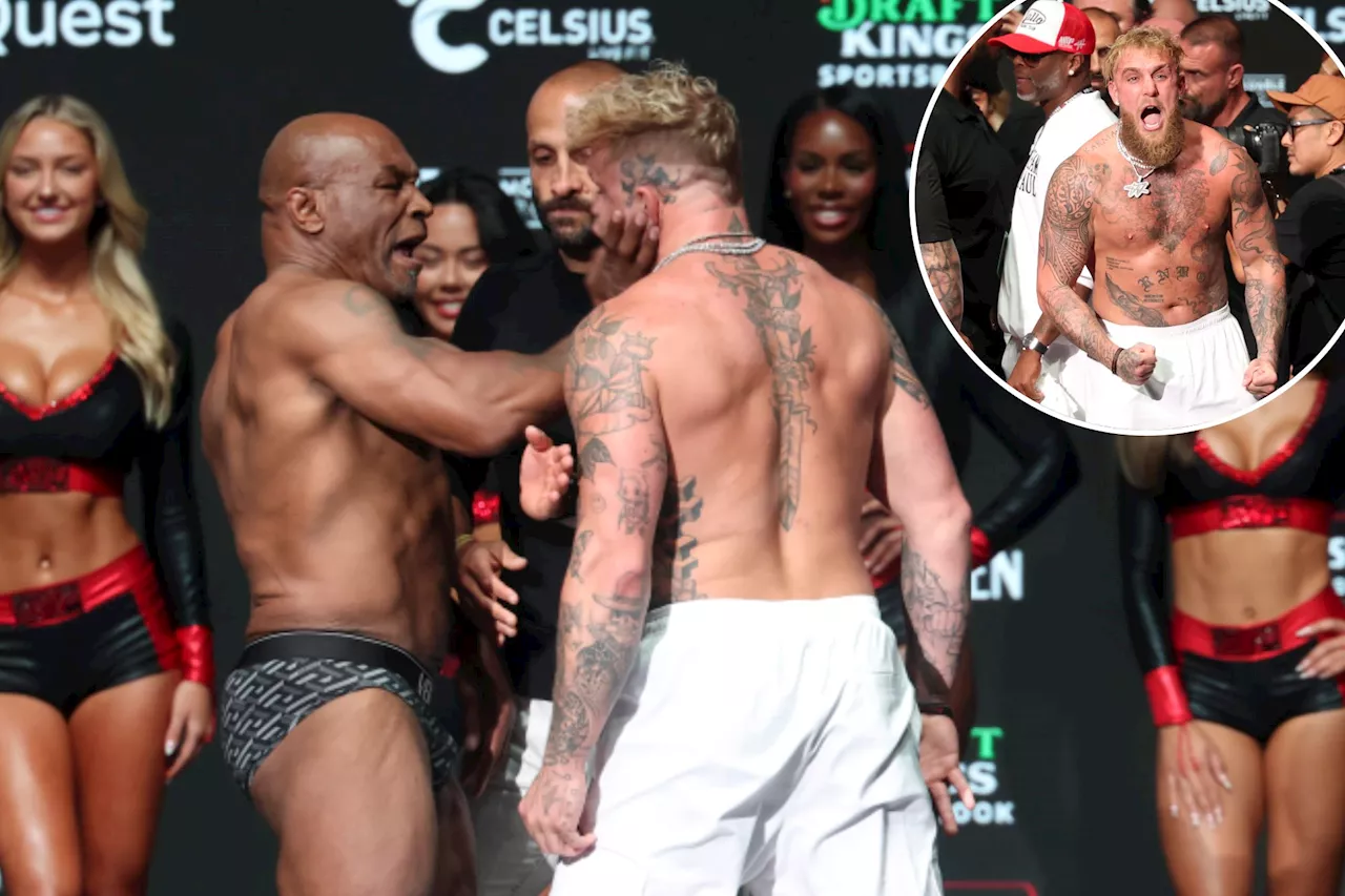 Mike Tyson slaps Jake Paul in wild weigh-in moment: 'Talk is over'