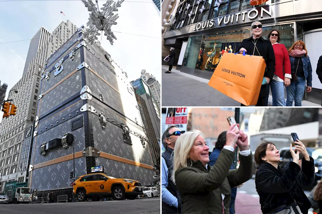  NYC shoppers marvel at Louis Vuitton's ornate temp store during flagship's reno: 'It's phenomenal'