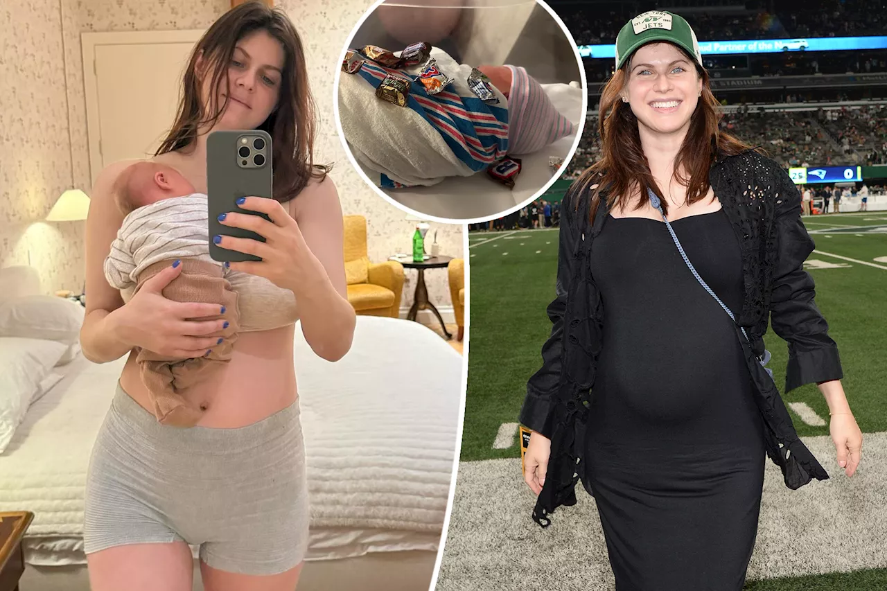 Alexandra Daddario 'proud' of body in underwear snap taken 6 days postpartum