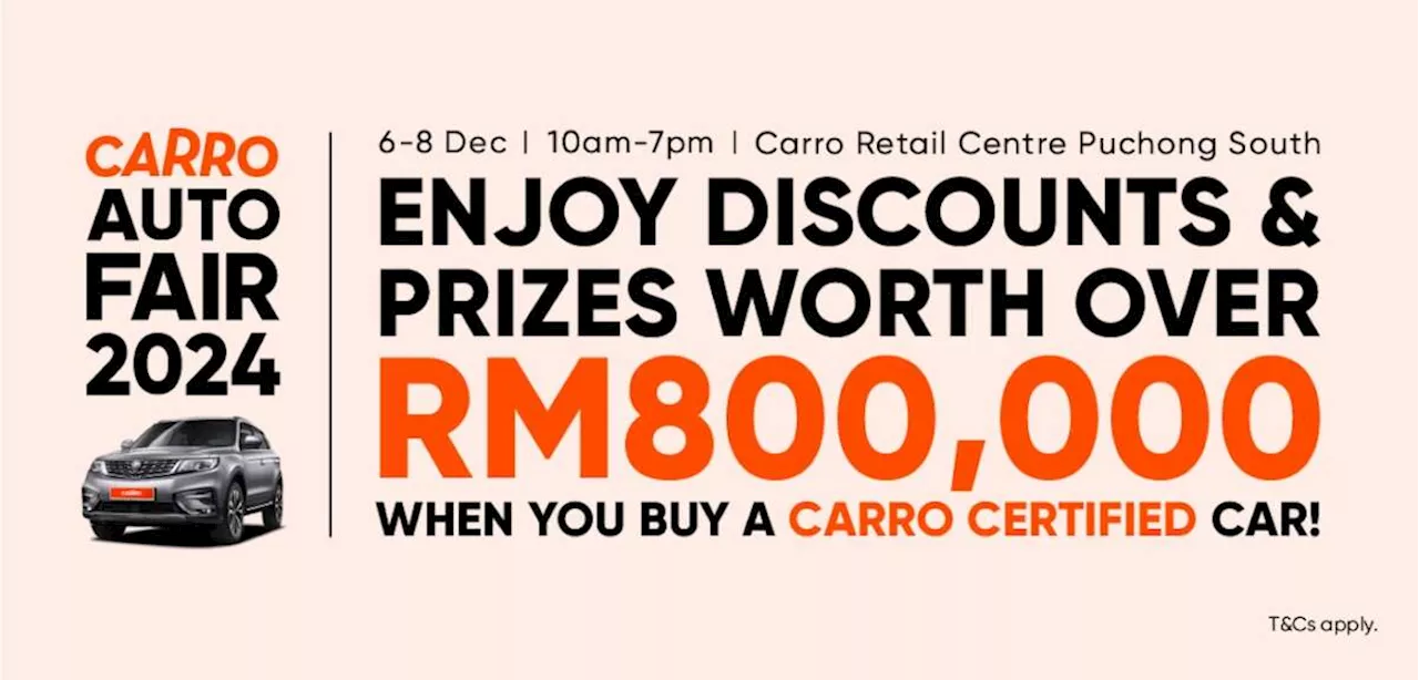 – enjoy discounts of up to RM10k on quality used cars, 2-year warranty and free service