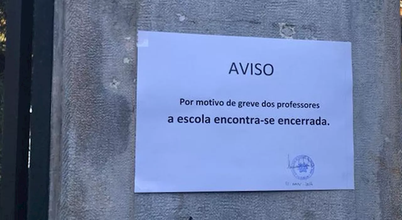 Professores e trabalhadores das escolas em greve manifestam-se em várias cidades