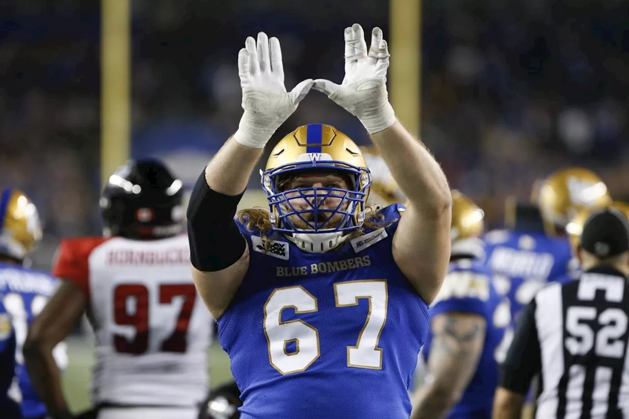 Bombers offensive line faces another tough challenge with Argos defensive front