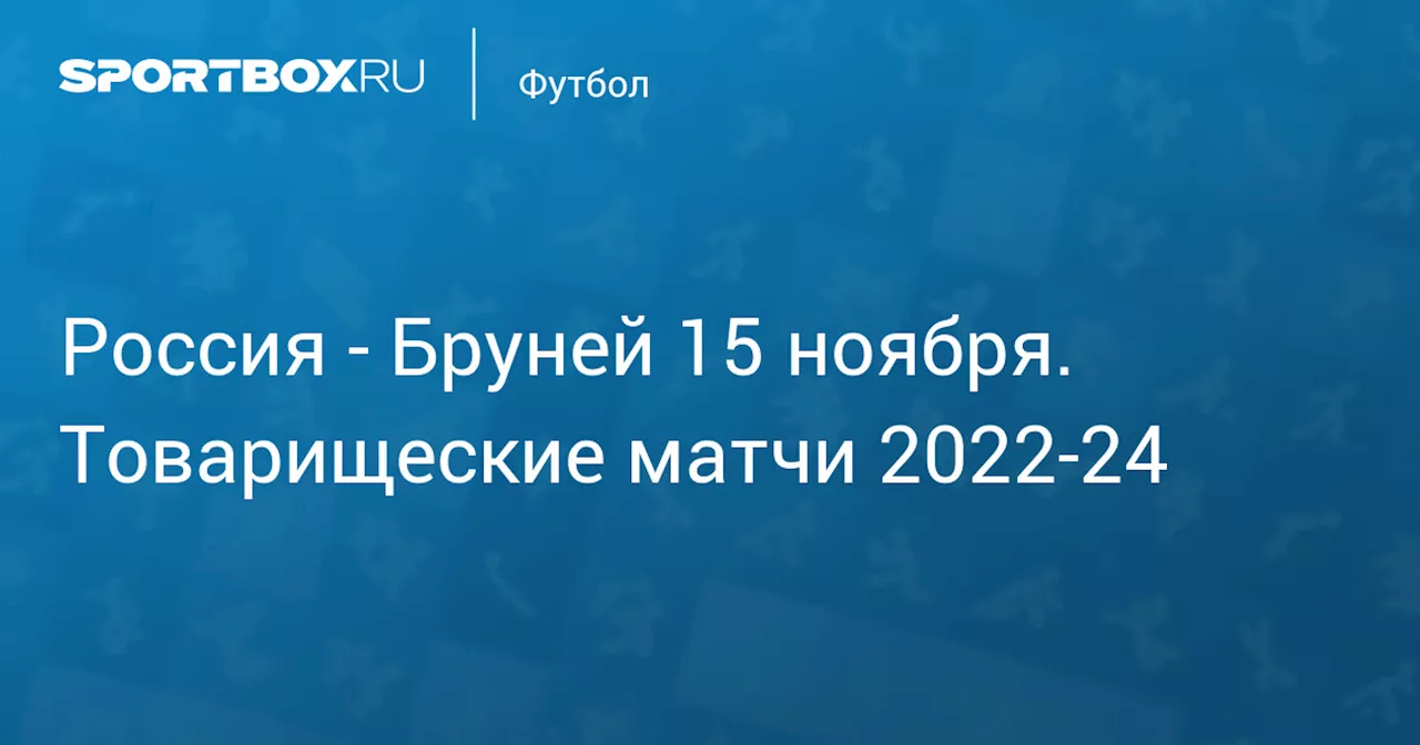 Бруней (11:0) 15 ноября. Товарищеские матчи 2022-24. Протокол матча